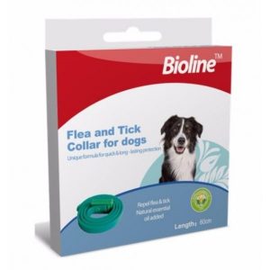 קולר טבעי לכלב ביוליין Bioline מרחיק פרעושים וקרציות
